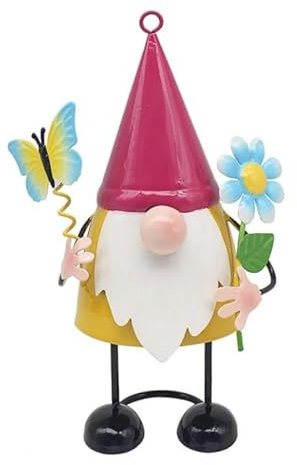 Lesser & Pavey Gnome with Butterfly Garden Ornaments | Lovely Gardening Gifts For Women & Men | Designed By Bright Eyes | Garden Decorations For Any Gardens