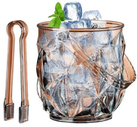 Secchiello per ghiaccio in acrilico grande – Secchiello per ghiaccio commerciale, Secchiello per il ghiaccio da cocktail, Secchiello per il ghiaccio in acrilico trasparente | Vasca da bagno