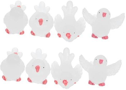 Hemobllo 8pezzi Decorazioni Miniature Per Statue Realistiche Piccioni Per Tavolo e Glow-the-dark Adatti Per Ed Esterni