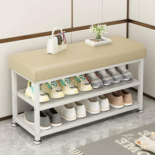 Meuble à Chaussures Peu encombrant étagère à Chaussures de Couloir avec Banc à Chaussures rembourré Moderne et rembourré Banc de Rangement à Chaussures de décoration intérieure étagère à