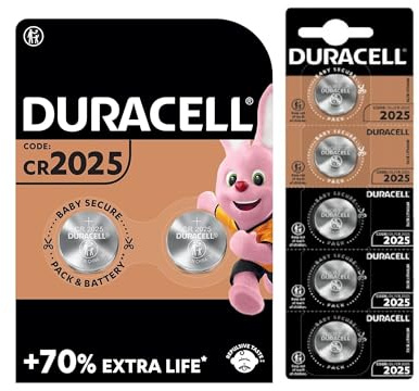 7 x Duracell CR 2025 (1 blister de 2 piles + 1 blister de 5 batteries) 7 piles (CR 2025)