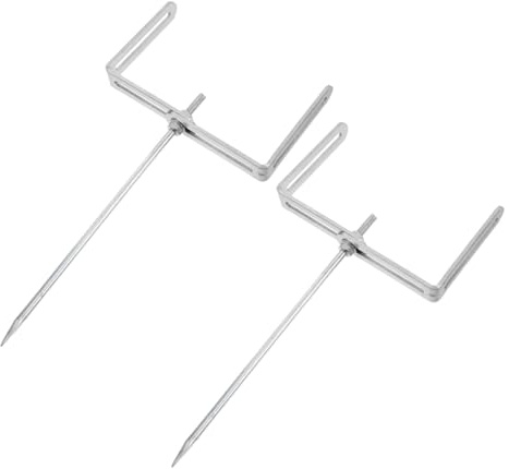 SOIMISS 2pcs Adjustable Iron Downspout Bracket, Gutter Downspout Stabiliser for Pipe Support, Heavy Duty Anchor for Lawn and Outdoor Use, Easy Installation