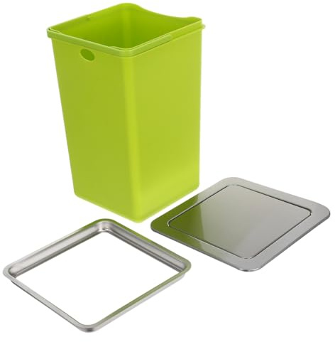 Sosoport Pattumiera Incasso da Banco in Acciaio Inossidabile con Coperchio Ribalta Cestino Capiente per Cucina e Bagno Bidone Integrato con Apertura Ribalta per Smaltimento Facile e