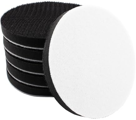 Lamvbls 6 Pcs 4 inch / 100mm Hook and Loop Soft Sponge Cushion Buffer Pad, Foam Interface Pad for Polishing and Buffing