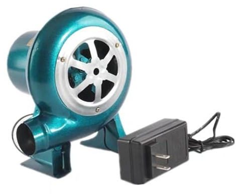 JOUFNING 220 V centrifugal elektrisk grill luftfläkt – pumpfläkt med guvernor, elektrisk smed med variabel hastighet, för camping utomhus matlagning (40 W)