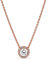 Pandora Timeless Round Sparkle Halo 14k Rose gold-plated necklace with clear cubic zirconia