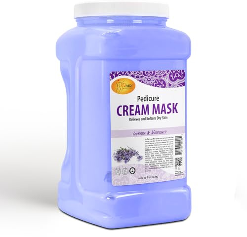 SPA REDI - Body and Foot Cream Mask, Lavender and Wildflower, 128 Oz - Pedicure Massage for Tired Feet and Body, Hydrating, Fresh Skin - Infused with Hyaluronic Acid, Amino Acids, Panthenol