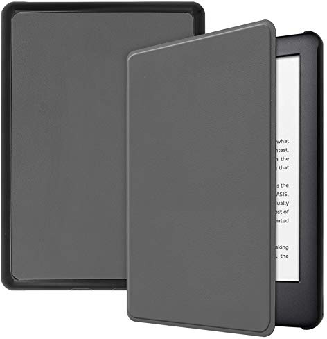 Lobwerk Schutzhülle für Amazon Kindle 2019 (10. Generation) 6 Zoll Slim Case Etui mit Standfunktion und Auto Sleep/Wake Funktion Grau