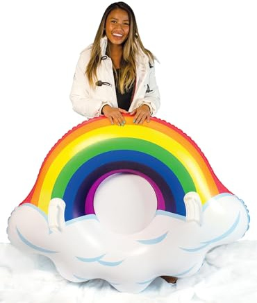 Snowcandy Inflatable Heavy Duty Snow Tubes. (Snowcandy Rainbow Inflatable Snow Tube)