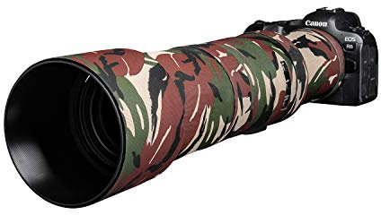 easyCover - Lens Protection Camouflage Cover - Objektivschutz - Schutz für Ihr Kameraobjektiv - Geeignet für Canon RF 800mm F11 is STM - Grüne Camouflage