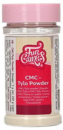FunCakes CMC - Tylo Pulver: Um Fondant für die Modellierung zu härten, machen Sie essbaren Kleber. 60 g.