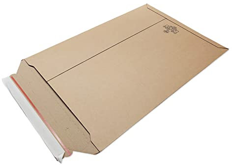 verpacking 200 Versandtaschen Karton 330 x 490 mm DIN A3 Premium Qualität Braun Wellpapp Versandtasche Kartonversandtasche