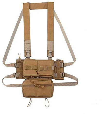 ACEXIER MK3 Taktisches Brust-Rig Mini-Airsoft-Jagd-MOLLE-Dienstweste Outdoor-Militär-Kampfträger-Brustweste mit Magazintasche