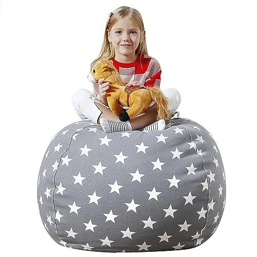 Beutel Spielzeugaufbewahrung, Sitzsack Sitzkissen Soft, Spielzeug Aufbewharungstasche, Plüsch Sitzsack Kissen, Bequem Langlebig, Toy Storage Bag für zum Lesen und Aufbewahren von Spielzeug(18in)