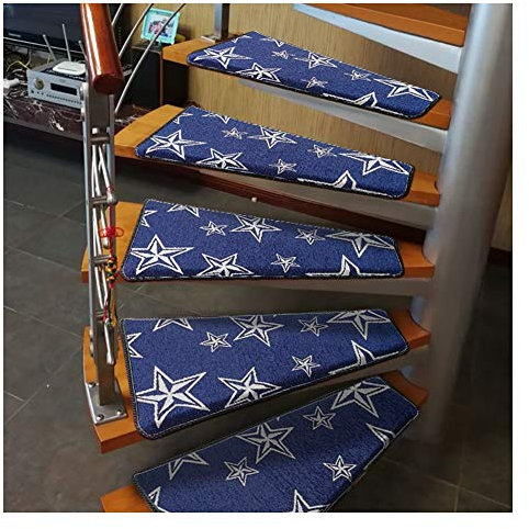 Teppich-Treppenstufen, Treppenteppich, 15 Stück, Wendeltreppen-Stufenmatte, nach rechts abbiegen, Treppenteppich, rutschfestes Trittpolster, Schutzteppich für den Innenbereich, wiederholtes Einfügen