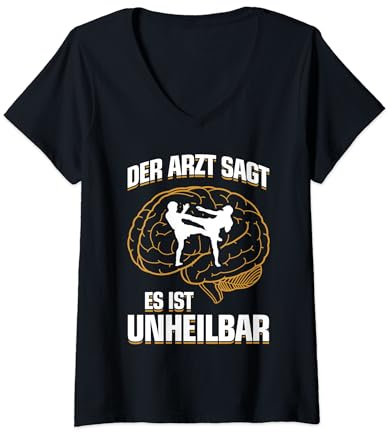 Damen ...It's Uncurable - Fun MMA Fighter MMA Fighter T-Shirt mit V-Ausschnitt