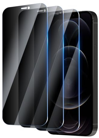 YUXINDZ 3 Stück Sichtschutz Schutzfolie für iPhone 12/iPhone 12 Pro 6,1 Zoll, Anti-Spy Displayschutz Folie Blickschutzfolie, 9H Härte, Anti-Kratzer