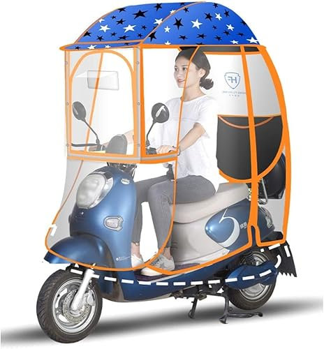 Sonnenschutzabdeckung für Elektromotorräder, vollständig geschlossenes transparentes Dach für Elektroautos, Sonnenschutz für Mobilitätsroller, Regen- und Windschutz für Elektroautos, Regenschirm, un