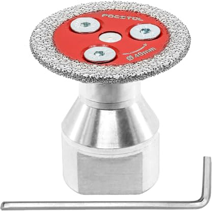 FOCSTOL Mini Disco Diamantato per Gres Porcellanato - 1 pezzo Lama Diamantata per Taglio Piastrellee 40mm con Flangia M14 per Marmo, Granito, Pietra Artificiale, Gres Porcellanato, Ceramica