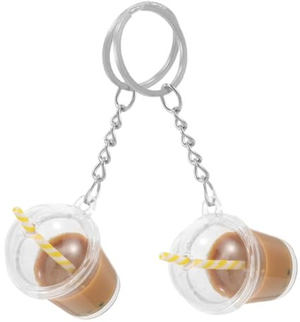 OATIPHO 2pièces Porte-clés Tasse De Thé Au Lait Pour Femmes Accessoire De à Charm Motif De Tasse Décoration Pratique Et Porte-clés à Accrocher