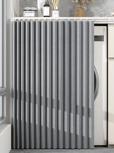 Schiebetür-Akkordeon-Vorhang, plissiert, Raumteiler, Jalousien, Unterspüle, Privatsphäre, nicht durchstochen, verdunkelnde Vorhänge für Schränke, Bücherregale, Waschmaschine.