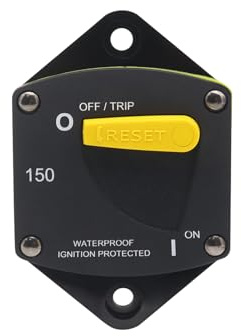 WATERBELINE Interruptores de circuito de 5/16 pulgadas, reinicios manuales, protección de circuito de 48 V CC, actualizaciones de dispositivos para uso automotriz