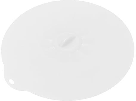 SMASOLO Extra Large White Food Grade Silicone Sealing Lid with Strong Suction for Bowls Pans Plates Stretchy Microwave and Dishwasher Safe Preservation Cover for Home Kitchen