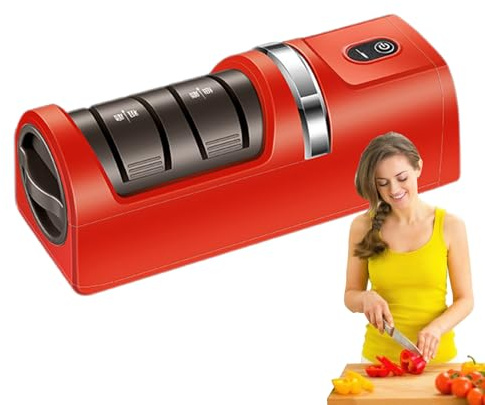 Syengery Affûteur Électrique Pour Cutters,Aiguiseur De Couteaux Électrique Rechargeable USB - Outil De Polissage Rapide Pour L'affûtage Des Ciseaux | Pour Maison Cuisine Camping Plein Air Et
