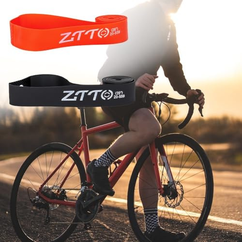 Oniissy ZTTO Schlauchloses Felgenband für Reifen, 10 m PVC-Reifenauskleidung, Anti-Pannenschutz für Rennrad, Mountainbike, kompatibel mit 27,5 700C Felgen, 700 C schwarz