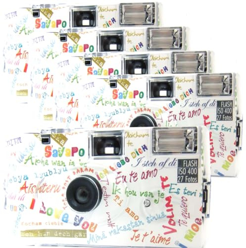 Lot de 5 appareils Photo jetables Edition I Mog Di en Blanc Bundle 2+3=5