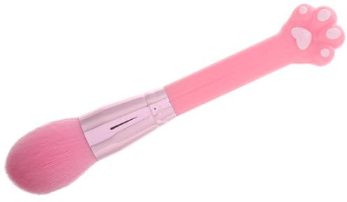 JOINPAYA Pink Cat Paw Makeup Brush Set Fluffy Large Powder Blush Brushes with Long Handle Soft Facial for Travel and Makeup