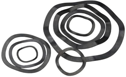 vågbricka i rostfritt stål, Black Steel Wave Packning M3-M118 Paket med 10/30/50 st