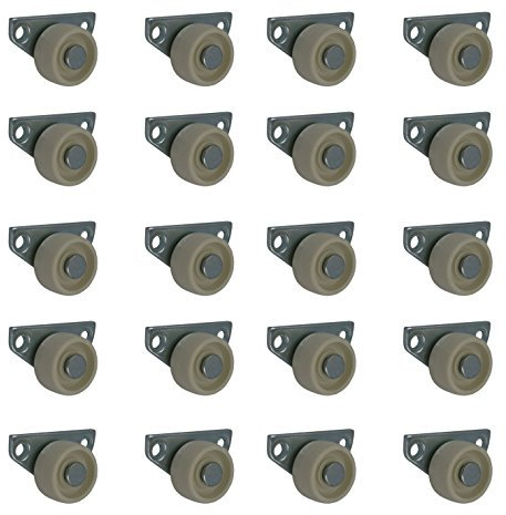 20 Stück 30 mm Kastenrollen Bettkastenrollen Kastenbockrollen Seitenrollen