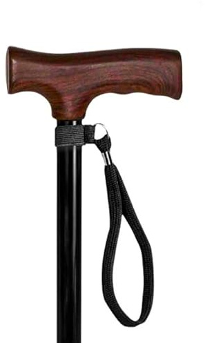 Lifeswonderful - Cordón Correa de Muñeca para Bastón de Caminar (Negro)