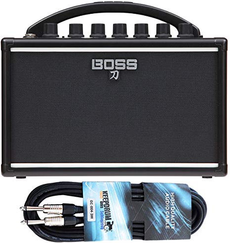 Boss - Mini amplificatore per chitarra “Katana”, con cavo Keepdrum da 3 m