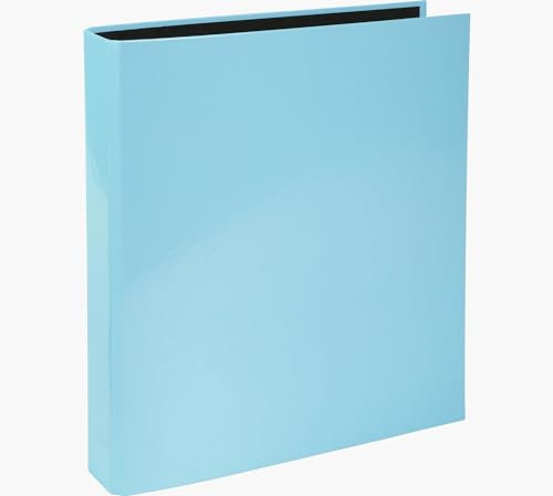 Exacompta 54568E Aquarel Ringbuch. Made in Germany. 2-D-Ring-Mechanik DIN A4 Füllhöhe 25 mm Pastell-Blau Kalender Organizer Ring-Ordner Hefter Plastikordner ideal für Büro und Schule