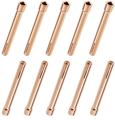 10-teilig 10N23 Schweißbrenner Spannzangen Schweißgeräte Zubehör Wolframelektroden Spannzangenspitzen 1/16 '' 1,6 mm für WP17 WP18 WP26 WIG Schweißbrenner