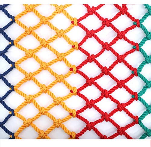CHINLIFE Child Safety Net, Home Railing Stairs Safety Netting, Outdoor Climbing Fence, Colored Decorative Mesh, Customizable (Color : 10cm Mesh, Size : 2x2m(7x7ft))