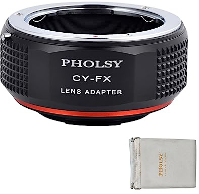 PHOLSY Objektivadapter für Contax Yashica CY Objektiv und Fuji X Kamera | Manueller Bajonettadapter Kompatibel mit Contax auf Fuji X, Yashica auf Fuji X, CY auf Fuji X, CY auf X