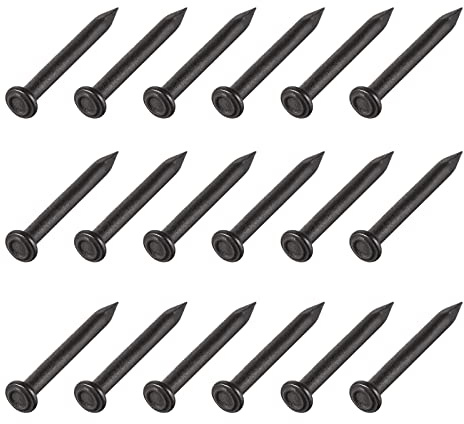 METALLIXITY 300pcs Mur Ciment Clou (2x20mm) Quincaillerie Ongles Noir | Carbone Acier, pour Maison Entretien, pour DIY Travail Bois