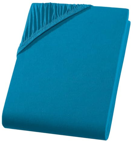 Visaggio Classic Spannbettlaken 100% Baumwolle Jersey Spannbetttuch Bettlaken Betttuch Farben Größen wählbar 90x200 cm - 100x200 cm