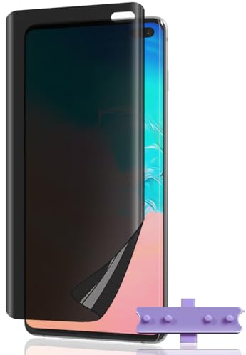 Teenrpov Schutzfolie für Samsung Galaxy S10 Plus Sichtschut Weich TPU Folie [Nicht Glas], Galaxy S10 Plus Anti-Spy Privatsphäre Displayschutz Privacy für Galaxy S10 Plus, Kratzfest.