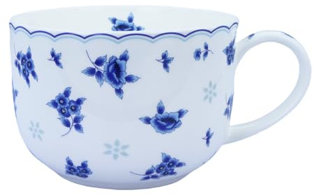 25oz Bone China Coffee Mugs with Handles, Microwave Safe for Soup & Cereal | Large Capacity: 25oz large bone china mug holds soup, cereal, coffee, tea & hot drink