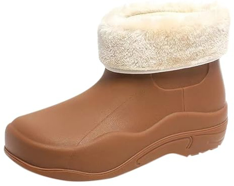 Generico Bottes de pluie pour femme légères, coupe-vent, chaussures de pluie pour femme, hiver, rembourrées, bottes chaudes, tronçons, femmes, plante bottes de pluie pour femme en plein air,