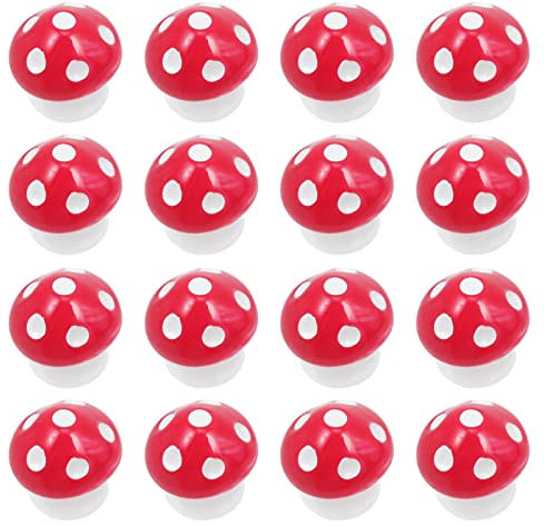 Vaguelly 50stücke Miniatur Pilz Deko Für Mikrolandschaften Rot Kreative Gartenornamente Für Blumenkübel Und Herbstdeko Sicher Für Fotodekoration