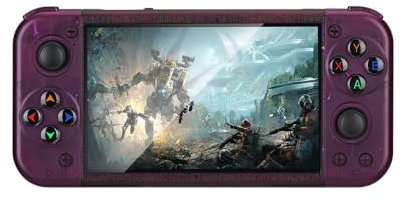 JOYARCH RG50XX 5 Pouces Rétro Console de Jeu Portable Horizontale, 800 * 480 128G PSP Plein Écran Fit Console de Jeu d’Arcade Rétro avec Joysticks Doubles et Plus de 15000 Jeux(violet)