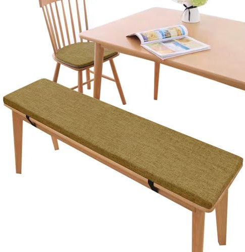 Sitzkissen für Gartenbank, 5 cm dick, Sitzpolster für Küche, Eckbank, Fensterbank und Terrasse, 100 x 30 cm, Braun, bequeme Polsterung für den Innen- und Außenbereich