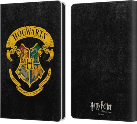 Head Case Designs Offizielle Harry Potter Hogwarts Kamm Sorcerer's Stone I Leder-Wallet-Hülle Kompatibel mit Amazon Kindle Paperwhite 6