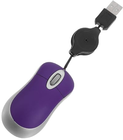VANZACK Mini Souris 1000dpi Filaire USB Télescopique en Plastique Compacte et Portable pour Ordinateur Portable pour Usage Bureau et Maison