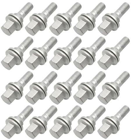 Alloy Wheel Nuts Compatible With Peugeot 207 2006-2016 208 2012-2018 20x Wheel Tyre Nuts Bolts Studs Screw M12x1.25 OE 9817024580 540567